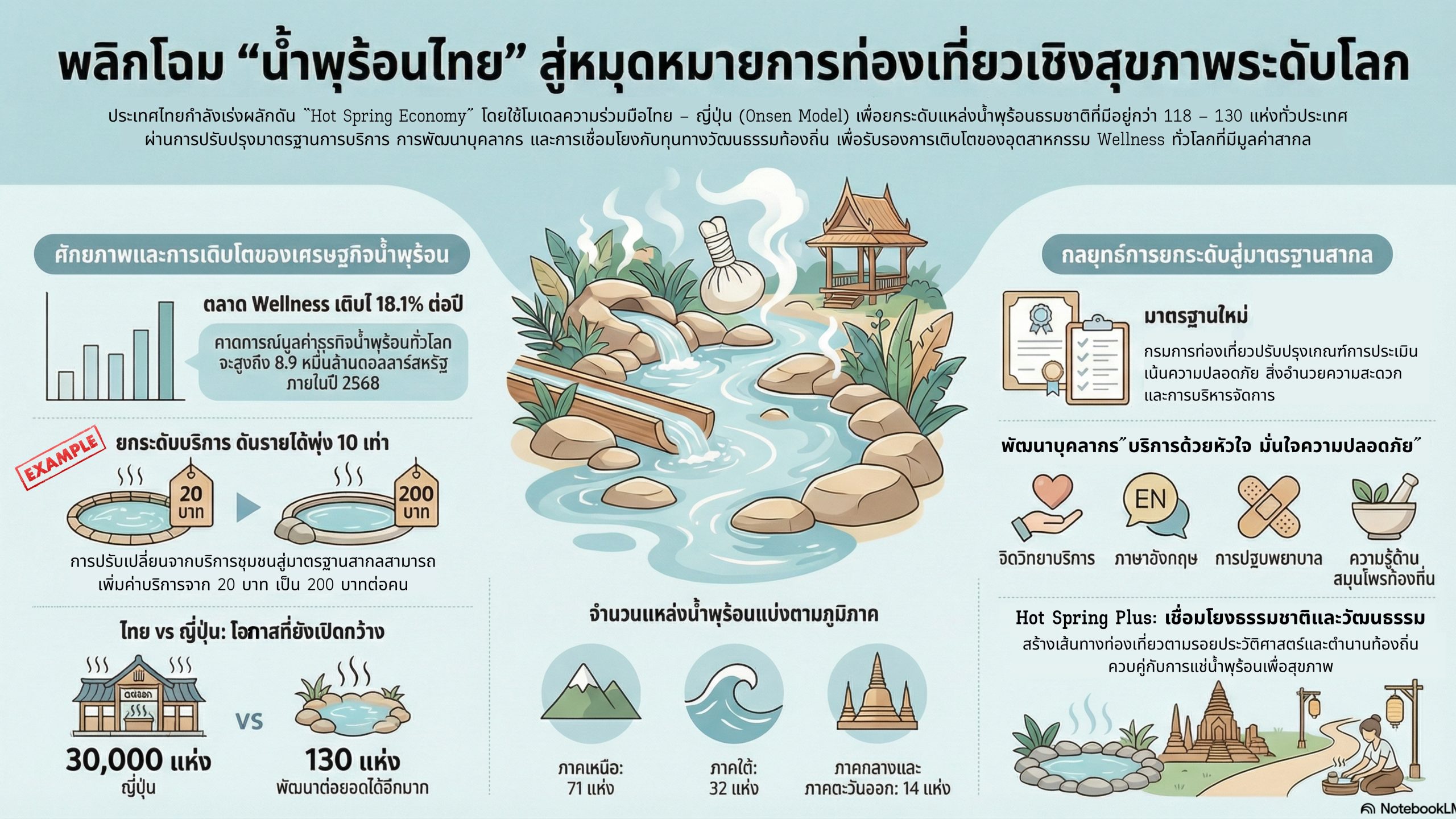 พลิกโฉม “น้ำพุร้อนไทย” สู่หมุดหมายการท่องเที่ยวเชิงสุขภาพระดับโลก
