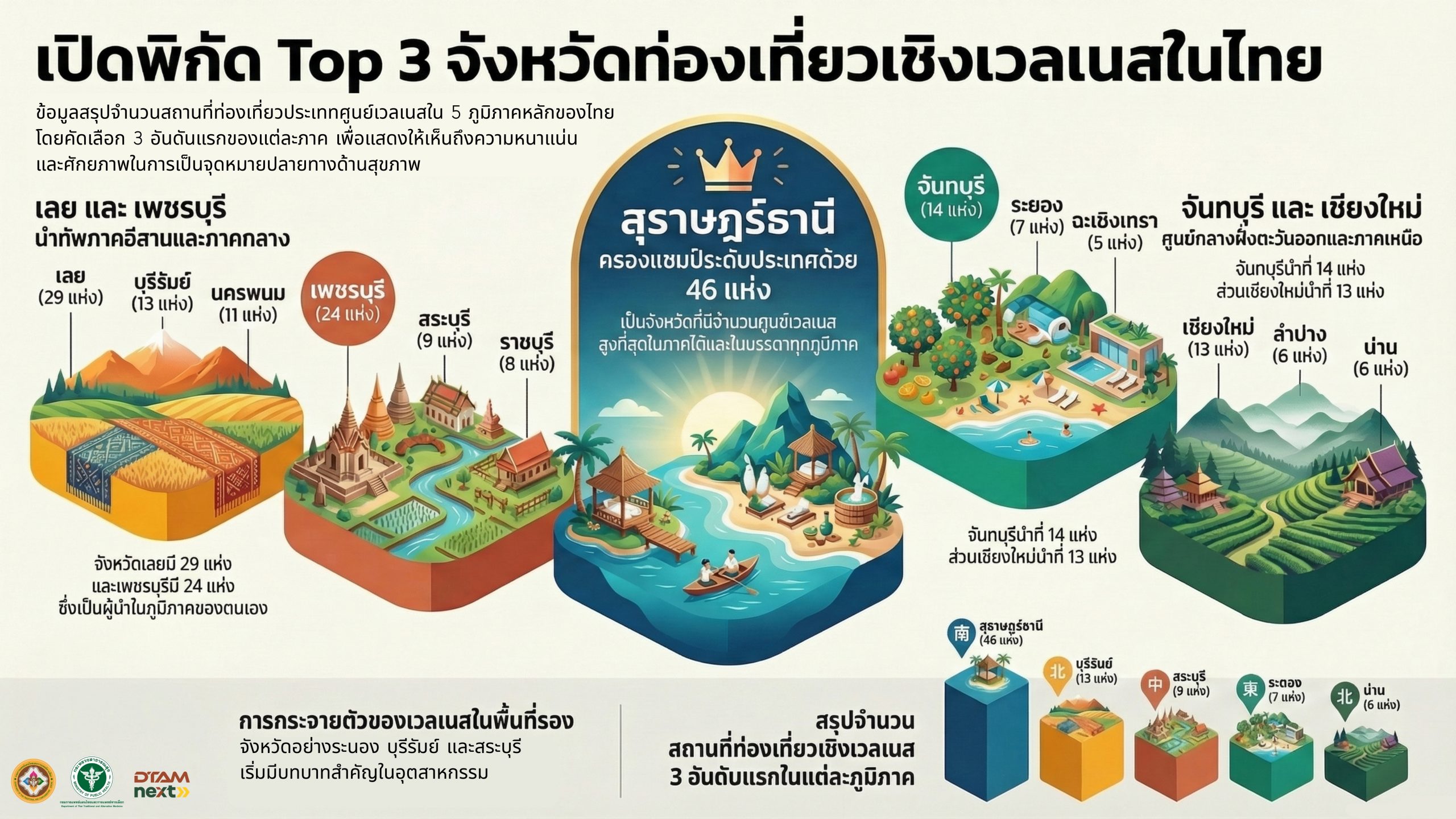 เปิดพิกัด Top 3 จังหวัดท่องเที่ยวเชิงเวลเนสในไทย