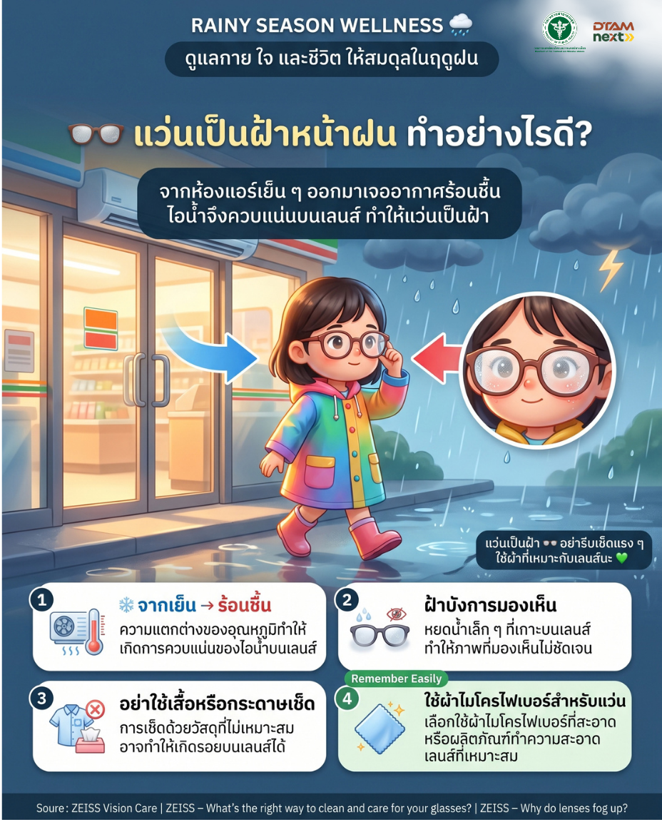 เดินออกจากห้องแอร์ปุ๊บ…แว่นเป็นฝ้าปั๊บ! ใครเป็นบ้าง?