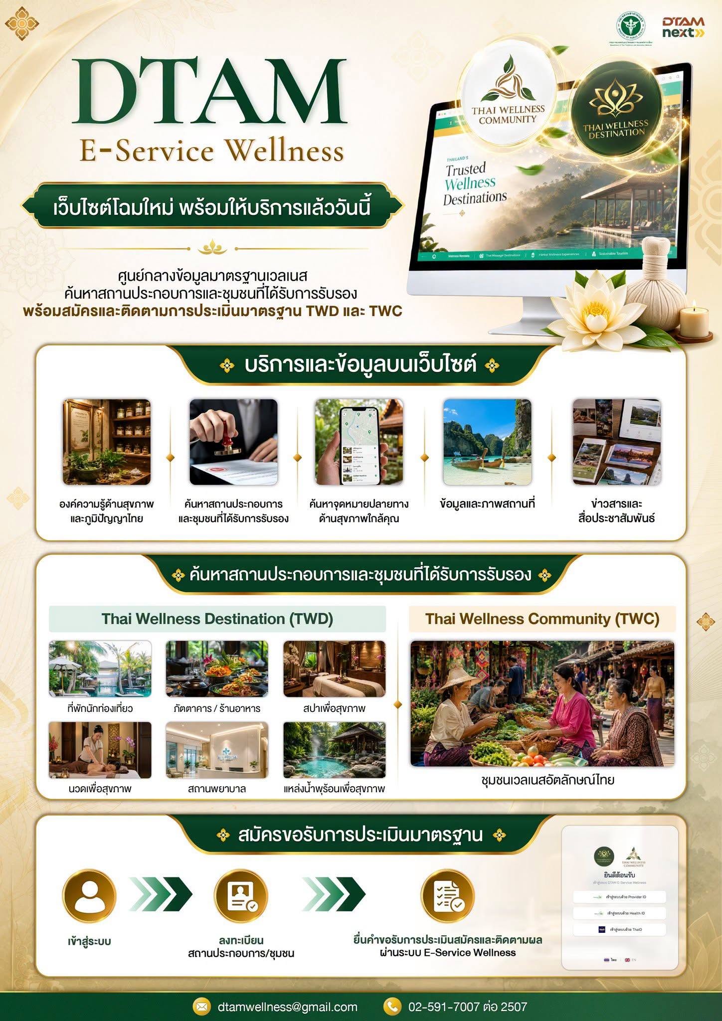 DTAM E-Service Wellness เว็บไซต์โฉมใหม่ พร้อมให้บริการแล้ววันนี้!